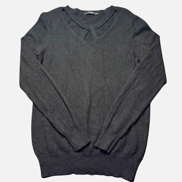 Lusso 100% Cashmere Sweater Womens Small Black - Picture 1 of 8
